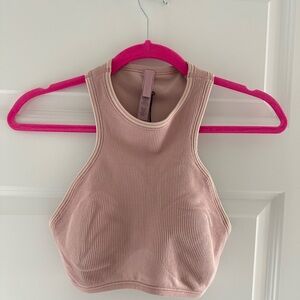 NikeSkims Ribbed Seamless Women’s Razorneck Bra, Pink, XL (NEW)